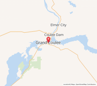 Map of Grand Coulee, Washington