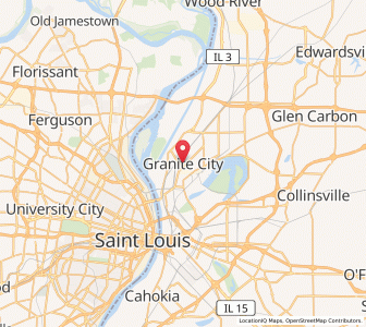 Map of Granite City, Illinois