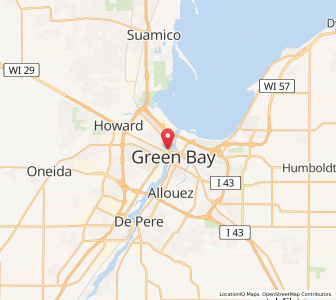 Map of Green Bay, Wisconsin