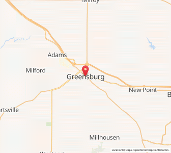 Map of Greensburg, Indiana
