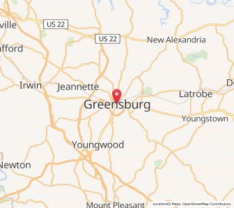 Map of Greensburg, Pennsylvania
