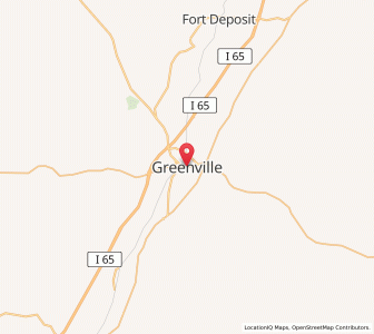 Map of Greenville, Alabama