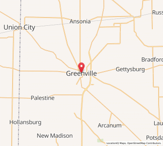 Map of Greenville, Ohio