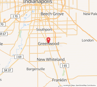 Map of Greenwood, Indiana