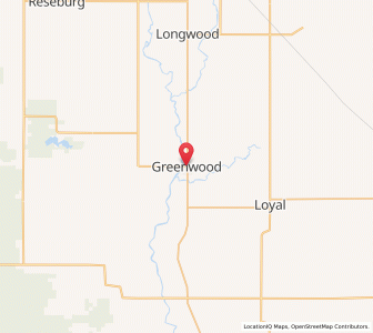 Map of Greenwood, Wisconsin