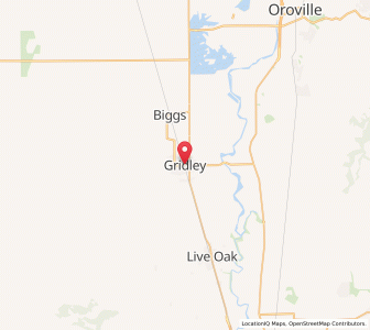 Map of Gridley, California