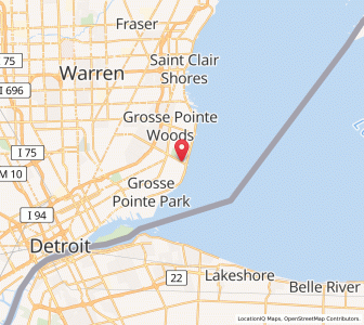 Map of Grosse Pointe Farms, Michigan