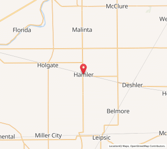 Map of Hamler, Ohio