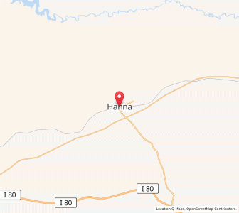 Map of Hanna, Wyoming