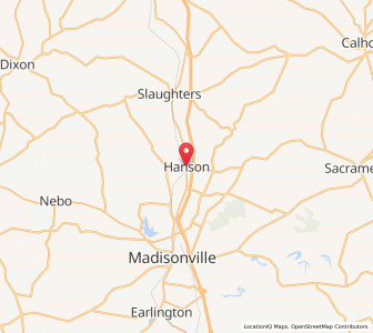 Map of Hanson, Kentucky