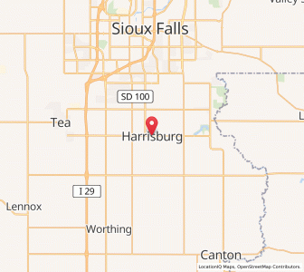 Map of Harrisburg, South Dakota
