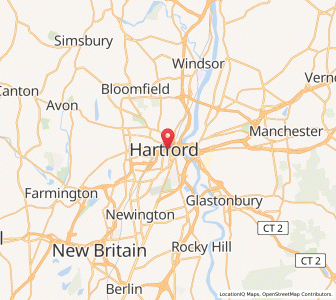 Map of Hartford, Connecticut