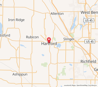 Map of Hartford, Wisconsin