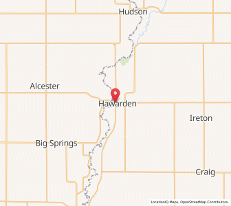 Map of Hawarden, Iowa