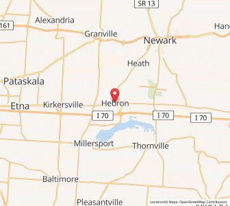 Map of Hebron, Ohio