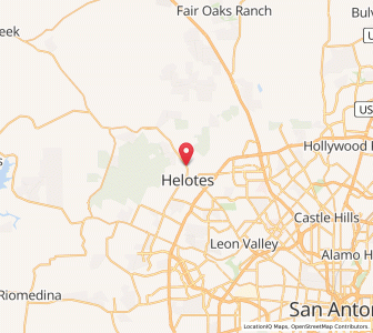 Map of Helotes, Texas