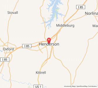 Map of Henderson, North Carolina