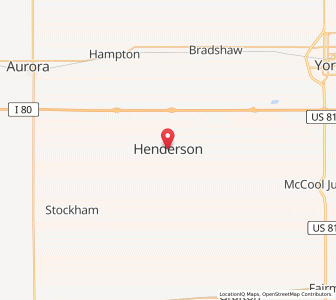 Map of Henderson, Nebraska