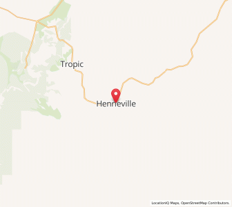 Map of Henrieville, Utah