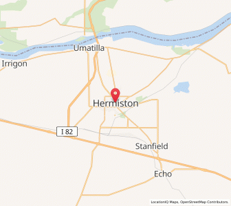 Map of Hermiston, Oregon