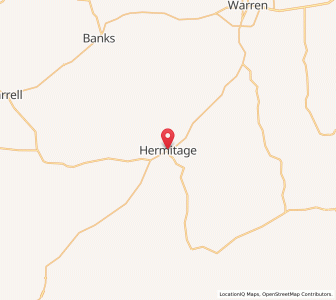 Map of Hermitage, Arkansas