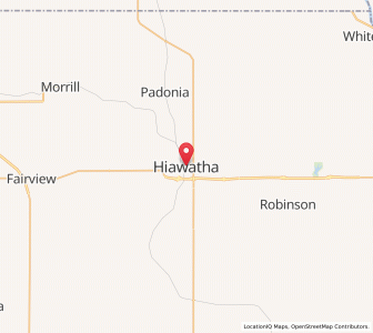 Map of Hiawatha, Kansas