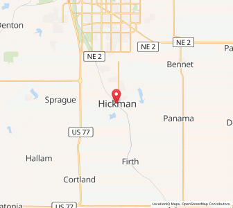 Map of Hickman, Nebraska