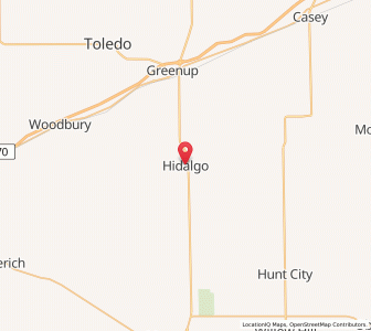 Map of Hidalgo, Illinois