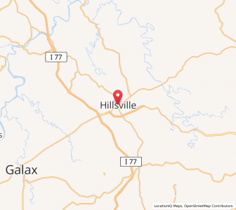 Map of Hillsville, Virginia