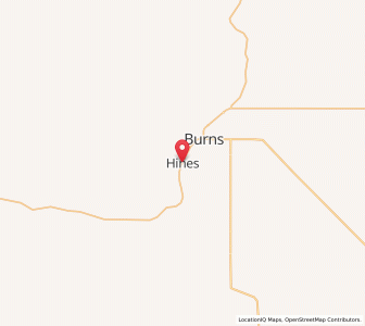 Map of Hines, Oregon