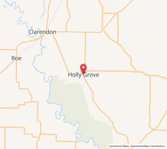 Map of Holly Grove, Arkansas