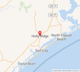 Map of Holly Ridge, North Carolina