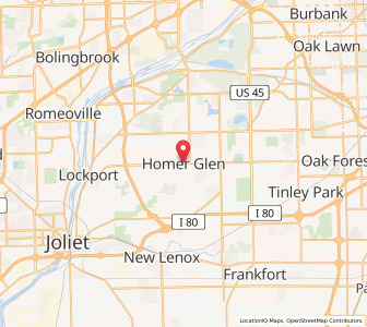 Map of Homer Glen, Illinois