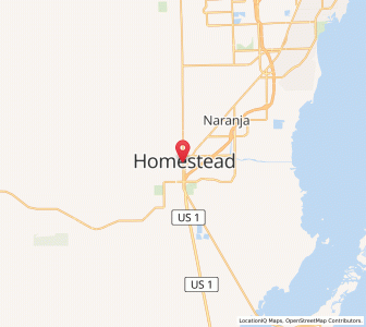 Map of Homestead, Florida