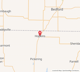 Map of Hopkins, Missouri
