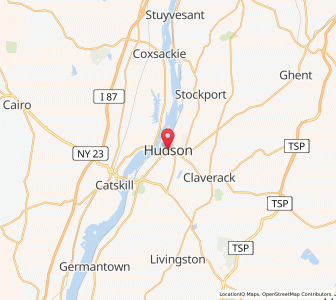 Map of Hudson, New York