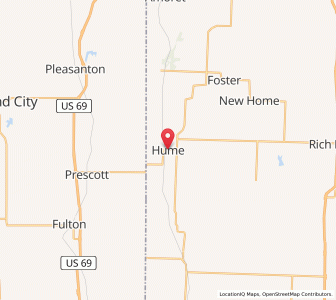 Map of Hume, Missouri