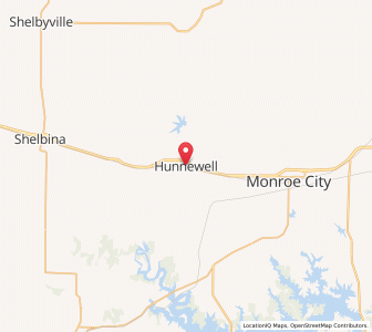 Map of Hunnewell, Missouri