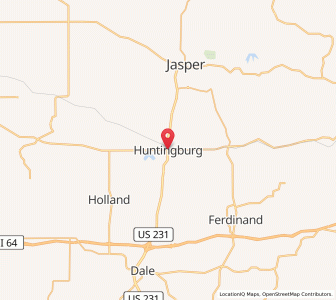 Map of Huntingburg, Indiana