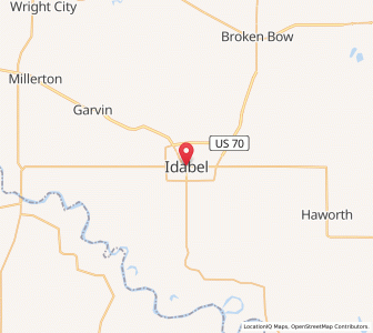 Map of Idabel, Oklahoma