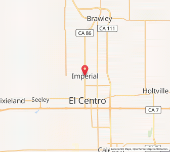 Map of Imperial, California