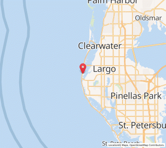Map of Indian Rocks Beach, Florida