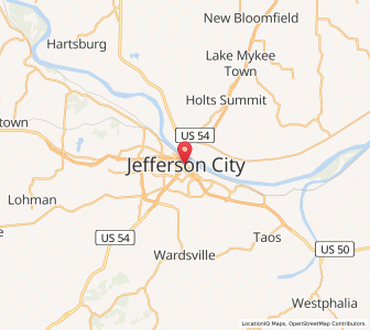 Map of Jefferson City, Missouri