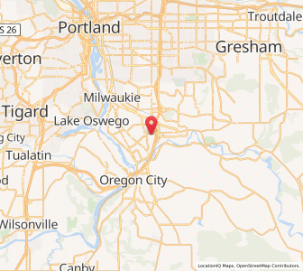 Map of Johnson City, Oregon