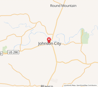 Map of Johnson City, Texas