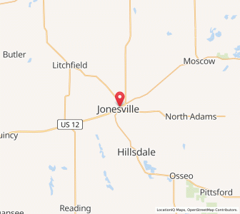 Map of Jonesville, Michigan