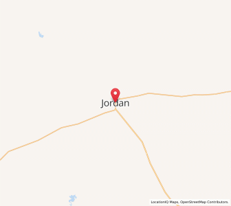 Map of Jordan, Montana