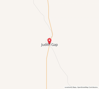 Map of Judith Gap, Montana