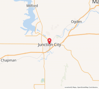 Map of Junction City, Kansas