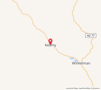 Map of Kearny, Arizona